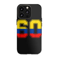 60th Birthday Colombian 60 Years Old Number 60 Colombia Flag Iphone 13 Pro Case | Artistshot