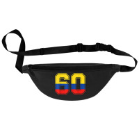 60th Birthday Colombian 60 Years Old Number 60 Colombia Flag Fanny Pack | Artistshot