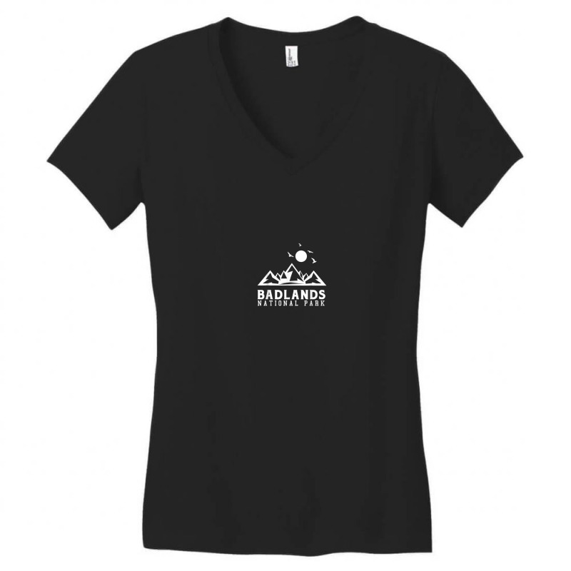 Badlands National Park Hiking Vacation Women's V-Neck T-Shirt by Bestarts | Artistshot