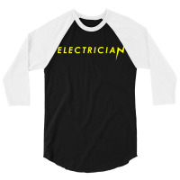 Electrician Flash Thunderbolt Funny Superhero Electricians 3/4 Sleeve Shirt | Artistshot