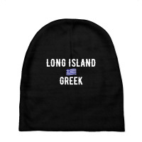 Long Island Greek! Flag Of Greece New York T Shirt Baby Beanies | Artistshot