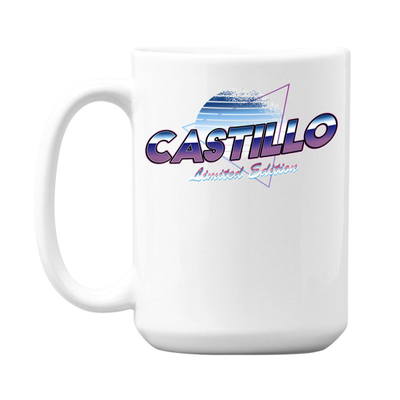 Castillo Name Shirt Aesthetic Vaporwave 80s 90s Surname T Shirt 15 Oz Coffee Mug | Artistshot