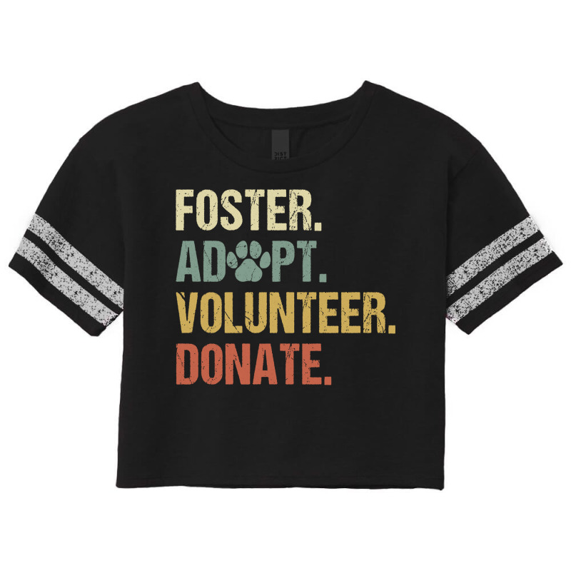 Vintage Foster Adopt Volunteer Donate Animals Rescue Shelter Long Slee Scorecard Crop Tee by cm-arts | Artistshot