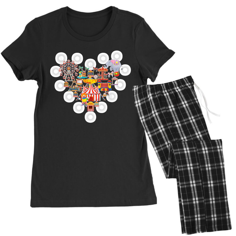 Circus Love Heart Ringmaster Party Circus T Shirt Women's Pajamas Set by JillMarie | Artistshot