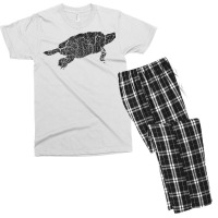 Snapping Turtle Distressed Print   Vintage Snapping Turtle T Shirt Men's T-shirt Pajama Set | Artistshot