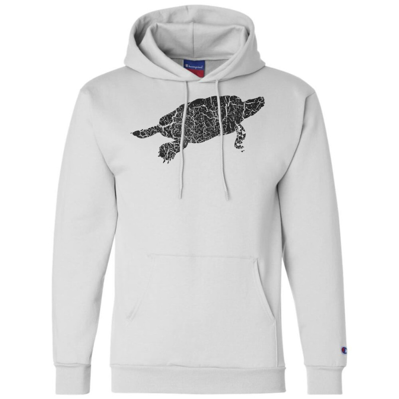 Snapping Turtle Distressed Print   Vintage Snapping Turtle T Shirt Champion Hoodie | Artistshot