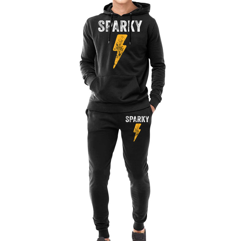 Electrician Funny Sparky Nickname Lightning Bolt Distressed Tank Top Hoodie & Jogger set by NorikoKanemura | Artistshot