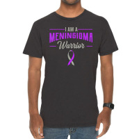 I Am A Meningioma Warrior Meningeal Tumor Cancer Awareness Vintage T-shirt | Artistshot