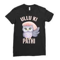 Womens Ullu Ki Pathi Funny Desi Owl For Indians And Pakistanis V Neck Ladies Fitted T-shirt | Artistshot