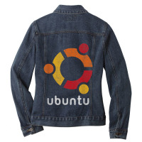 Ubuntu - Debian Based Linux Operating System For Coders Ladies Denim Jacket | Artistshot