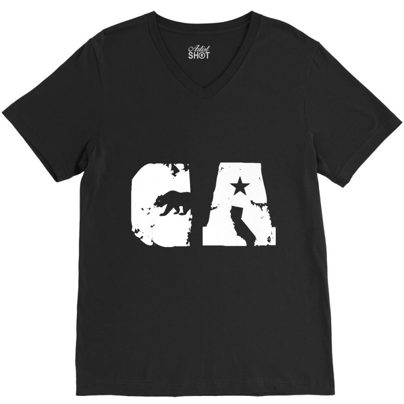 Premium Vintage California Republic Tshirt Cali Life Love La V-Neck Tee by cm-arts | Artistshot