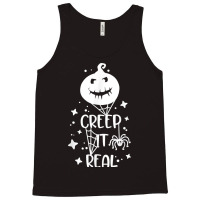 Funny Creep It Real Halloween Pumpkin Party Costume Design T Shirt Tank Top | Artistshot