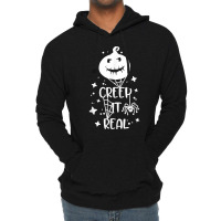 Funny Creep It Real Halloween Pumpkin Party Costume Design T Shirt Lightweight Hoodie | Artistshot