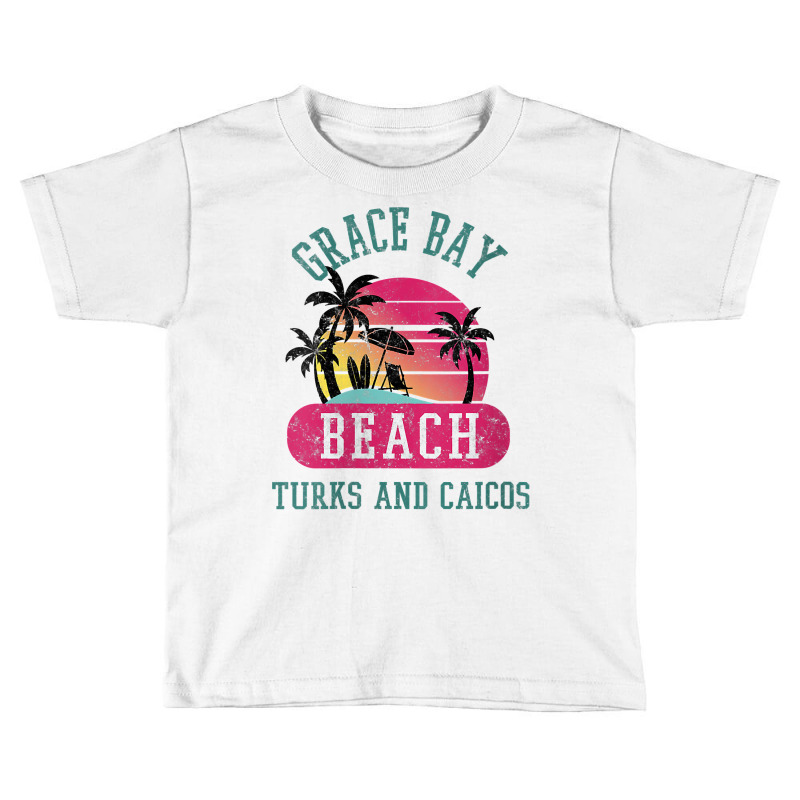 Womens Retro Cool Distressed Grace Bay Beach Turks & Caicos Island V N Toddler T-shirt by nyxexaelaewe7 | Artistshot