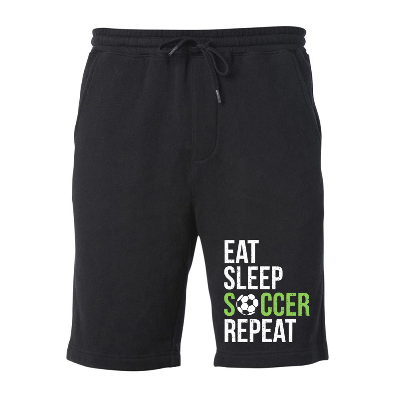 Eat Sleep Soccer Repeat Soccer Player Gift Green Fleece Short | Artistshot