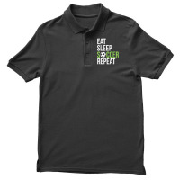 Eat Sleep Soccer Repeat Soccer Player Gift Green Men's Polo Shirt | Artistshot