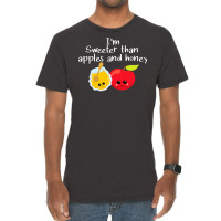 Rosh Hashanah Apples And Honey Shana Tova Jewish New Year Vintage T-shirt | Artistshot