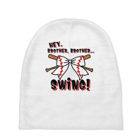 Baseball Sister Hey Brother Brother Swing T Shirt Baby Beanies | Artistshot