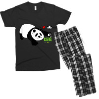 Hug A Panda T With Augmented Reality Pairing Men's T-shirt Pajama Set | Artistshot