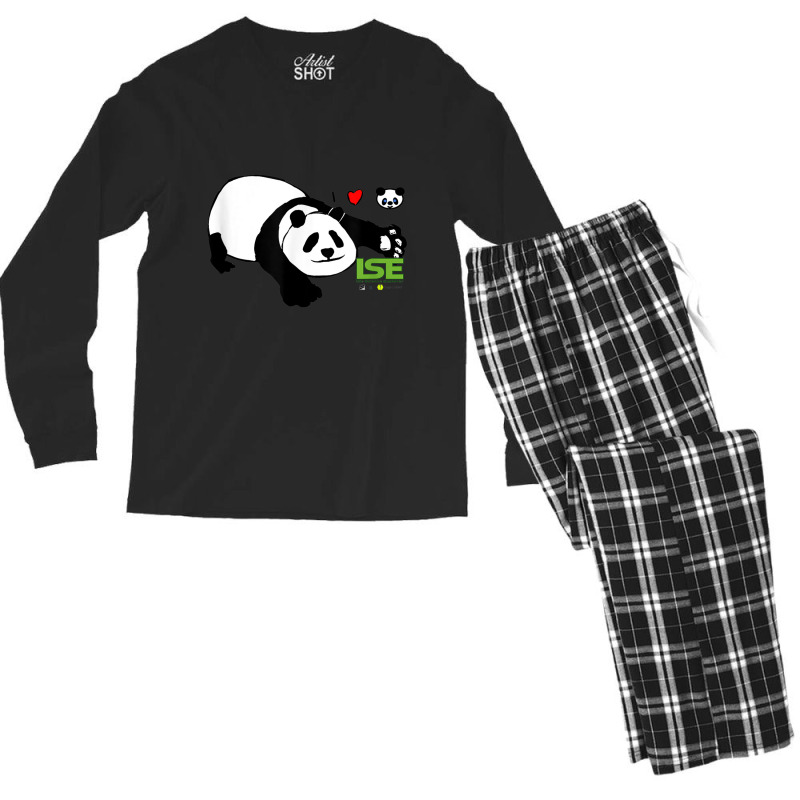 Hug A Panda T With Augmented Reality Pairing Men's Long Sleeve Pajama Set by cm-arts | Artistshot