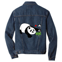 Hug A Panda T With Augmented Reality Pairing Men Denim Jacket | Artistshot