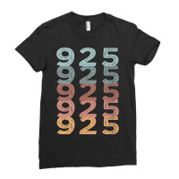 925 California Multi Color Area Code Ladies Fitted T-shirt | Artistshot