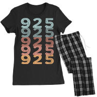 925 California Multi Color Area Code Women's Pajamas Set | Artistshot