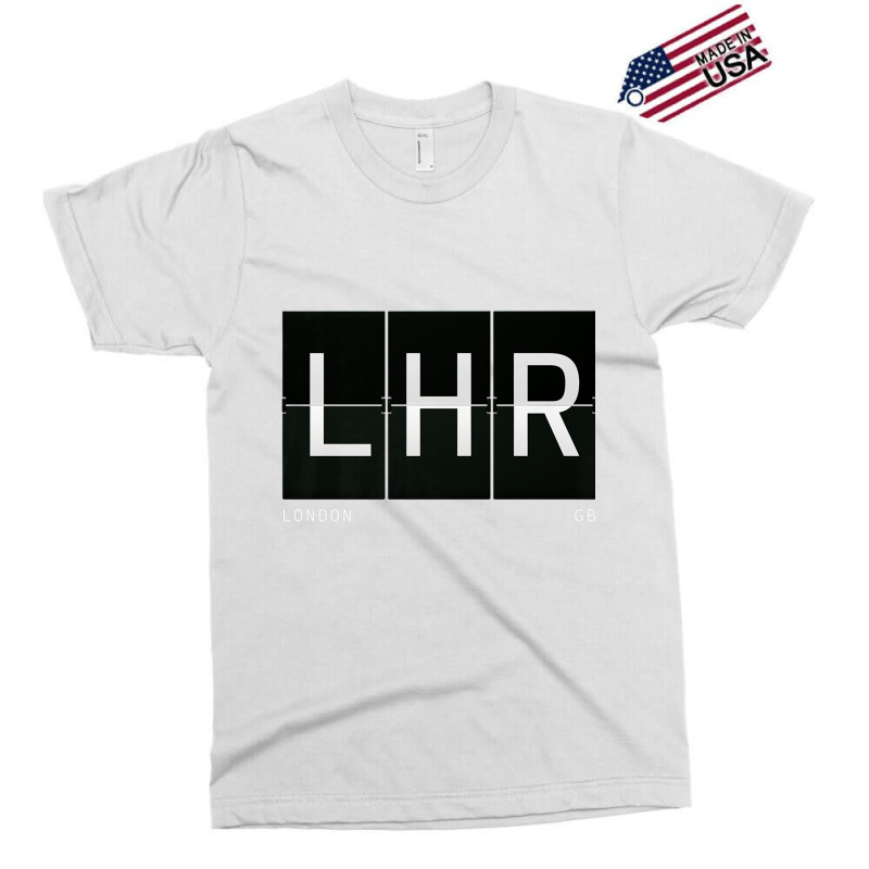 Lhr London Gb Uk Retro World Travel Gift Airport Code Premium T Shirt Exclusive T-shirt | Artistshot