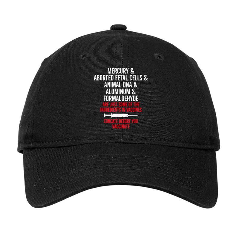 Anti Mandatory Vaccine Educate Against Vaccination Adjustable Cap by JamyaJefferson | Artistshot