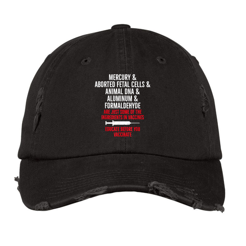 Anti Mandatory Vaccine Educate Against Vaccination Vintage Cap by JamyaJefferson | Artistshot