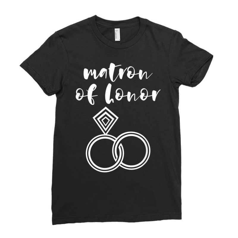 Matron Of Honor Wedding Rings T Shirt Ladies Fitted T-Shirt by cm-arts | Artistshot