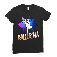 Ballet Dancer Dance Girl Ballerina Space Retro Ballerina Ladies Fitted T-shirt | Artistshot