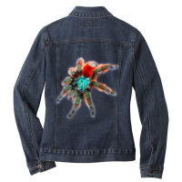 Tarantula Colorful Spider Antilles Pinktoes Ladies Denim Jacket | Artistshot