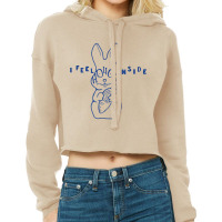 I Feel Hollow Inside   Quirky Nihilist Easter Candy Apparel Cropped Hoodie | Artistshot