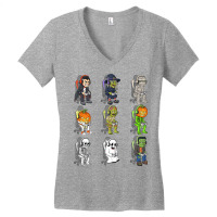 Gamer Halloween Skeleton Vampire Gaming Mummy Boys Kids Teen Women's V-neck T-shirt | Artistshot