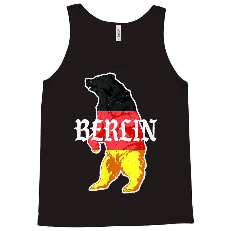 Berlin Bear Painted In The German Flag Vintage Typography Tank Top | Artistshot