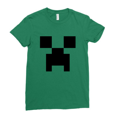 Minecraft Creeper For Green Ladies Fitted T-shirt Designed By Ofutlu