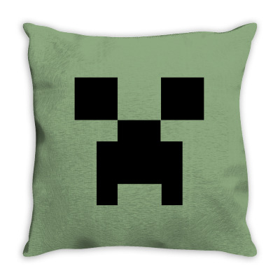 Minecraft Creeper For Green Throw Pillow Designed By Ofutlu