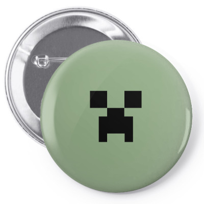 Minecraft Creeper For Green Pin-back Button Designed By Ofutlu