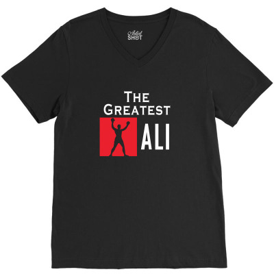 The Greatest Ali V-neck Tee Designed By Designby21