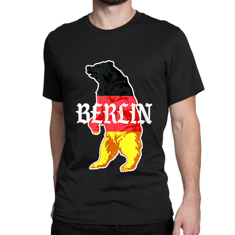 Berlin Bear Painted In The German Flag Vintage Typography Classic T-shirt | Artistshot