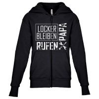 Locker Bleiben Youth Zipper Hoodie | Artistshot