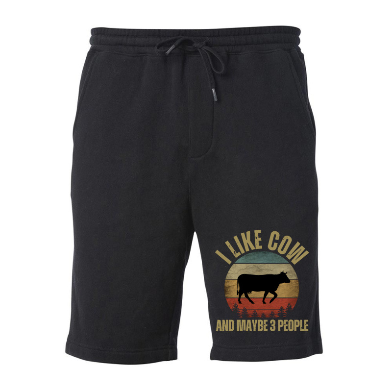 I Like Cow And Maybe 3 People T  Shirt I L I K E C O W A N D M A Y B E Fleece Short by cm-arts | Artistshot