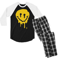 Smiley Drippy, Smiley, Drippy, The Smiley Drippy, Smiley Drippy Art, S Men's 3/4 Sleeve Pajama Set | Artistshot