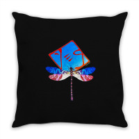 Yes Masterworks Dragonfly, Yes Masterworks Dragonfly Vintage, Yes Mast Throw Pillow | Artistshot