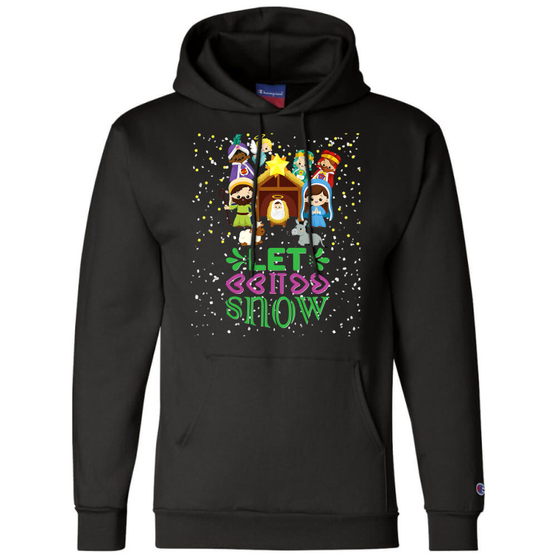 Christian Christmas Nativity Holy Night Birth Jesus Christ Religious 2 Champion Hoodie by pester | Artistshot