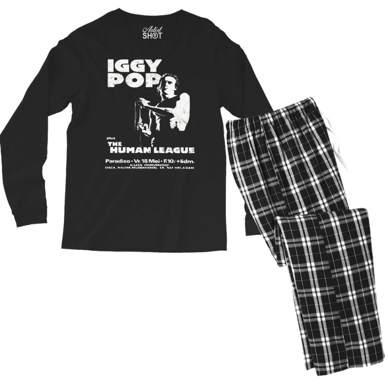 Iggy Pop And The Human, Iggy Pop And The Human Vintage, Iggy Pop And T Men's Long Sleeve Pajama Set | Artistshot