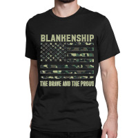 Blankenship Last Name Surname Camouflage American Flag Classic T-shirt | Artistshot