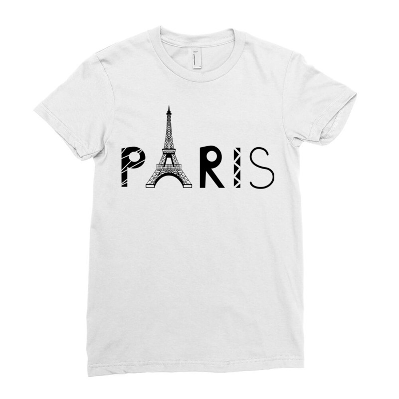 Premium Vintage Paris Tshirt I Love Travel Wanderlust Eiffel Ladies Fitted T-Shirt by cm-arts | Artistshot