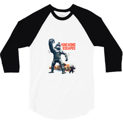 King Kong Escapes 3/4 Sleeve Shirt Designed By Yashshetye